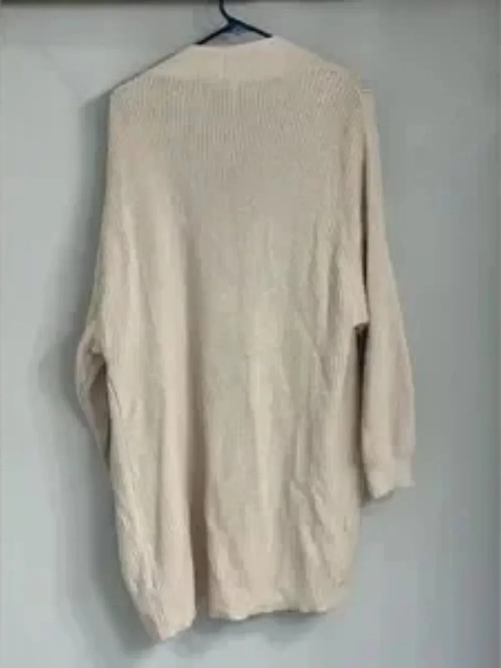 Women's Beige Open-Front Cardigan - Picture 3 of 4